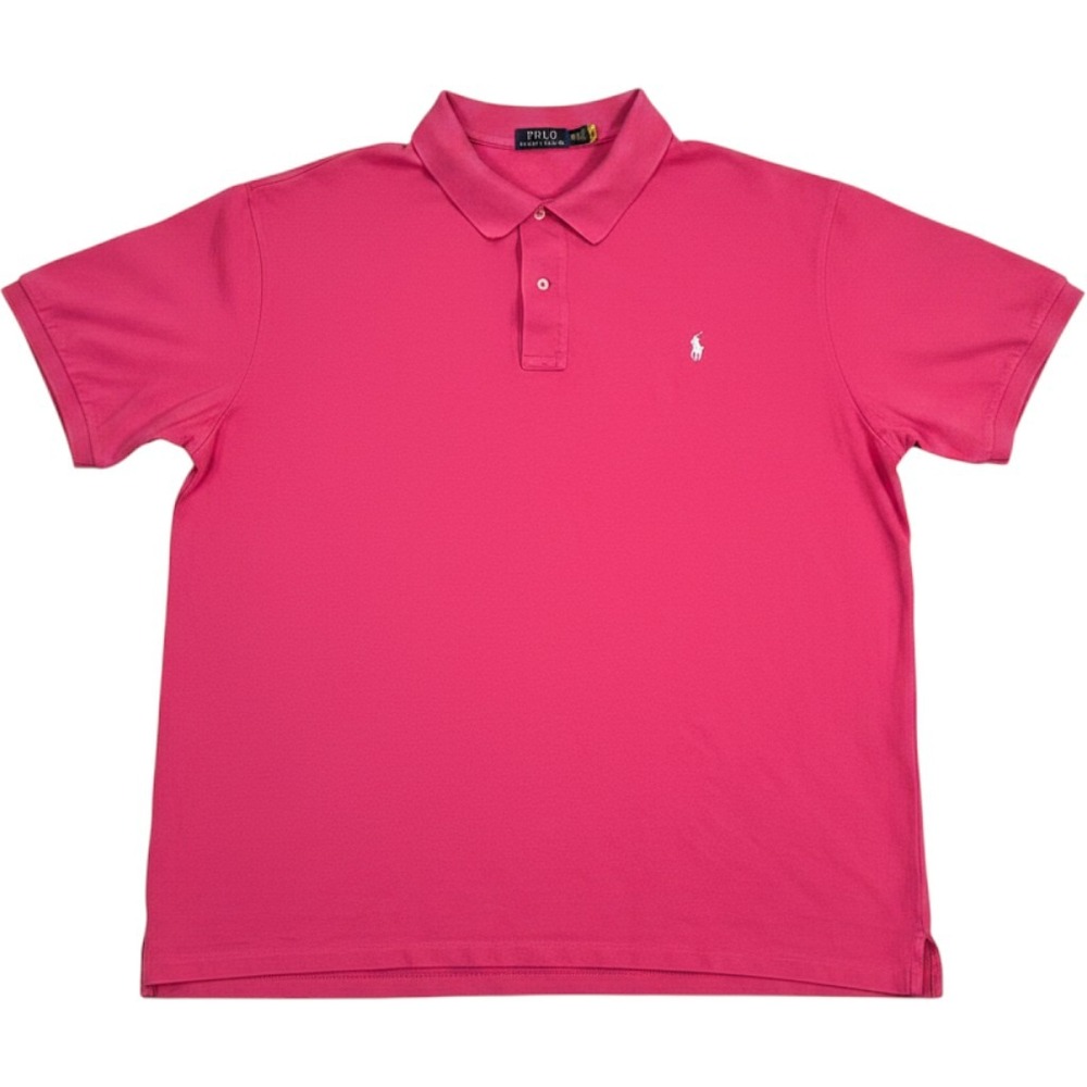 Polo Ralph Lauren Classic Fit Polo Shirt Mens 4XB Big Hot Pink Fuchsia Pique